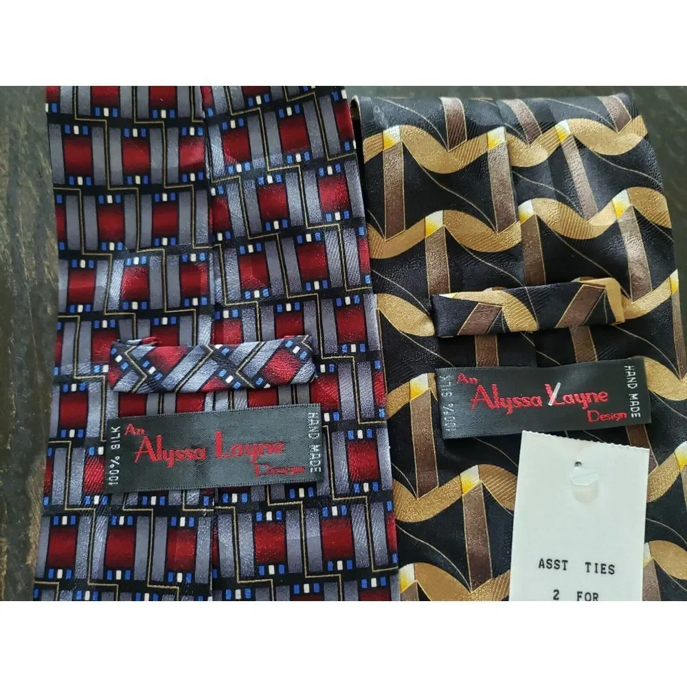 Two Silk ties An Alyssa Layne Design Silk Ties 2‎